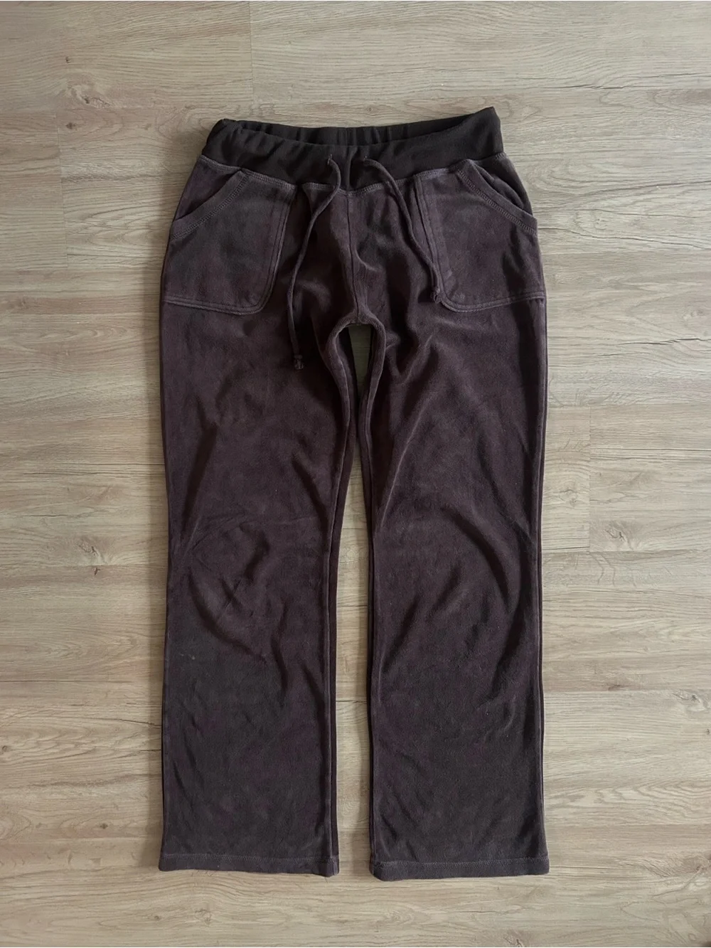 Cozy Brown Y2K Soft Low Rise Track Pants